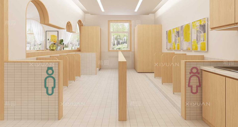 幼兒園衛(wèi)生間裝修案例圖